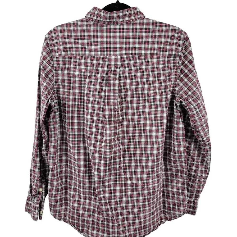 Polo Ralph Lauren Men's XS Shirt Button Down Red Plaid 100% Cotton 80s VTG